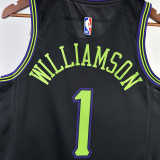 2023-24 Pelicans WILLIAMSON #1 Black City Edition Top Quality Hot Pressing NBA Jersey