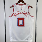 2023-24 ROCKETS WESTBROOK #0 White City Edition Home Top Quality Hot Pressing NBA Jersey