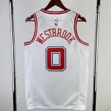 2023-24 ROCKETS WESTBROOK #0 White City Edition Home Top Quality Hot Pressing NBA Jersey