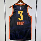 2023-24 OKC Thunder GIDDEY #3 Dark Blue City Edition Top Quality Hot Pressing NBA Jersey