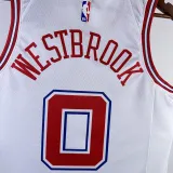 2023-24 ROCKETS WESTBROOK #0 White City Edition Home Top Quality Hot Pressing NBA Jersey