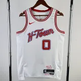 2023-24 ROCKETS WESTBROOK #0 White City Edition Home Top Quality Hot Pressing NBA Jersey