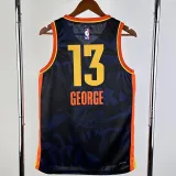 2023-24 OKC Thunder GEORGE #13 Dark Blue City Edition Top Quality Hot Pressing NBA Jersey