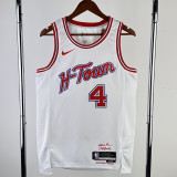 2023-24 ROCKETS GREEN #4 White City Edition Home Top Quality Hot Pressing NBA Jersey