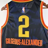 2023-24 OKC Thunder GILGEOUS-ALEXANDER #2 Dark Blue City Edition Top Quality Hot Pressing NBA Jersey
