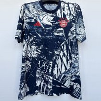 2023-24 Bayern Blue White Special Edition Fans Soccer Jersey