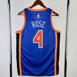 2023-24 KNICKS ROSE #4 Blue City Edition Top Quality Hot Pressing NBA Jersey