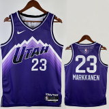 2023-24 JAZZ MARKKANEN #23 Purple City Edition Top Quality Hot Pressing NBA Jersey