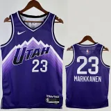 2023-24 JAZZ MARKKANEN #23 Purple City Edition Top Quality Hot Pressing NBA Jersey