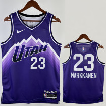 2023-24 JAZZ MARKKANEN #23 Purple City Edition Top Quality Hot Pressing NBA Jersey