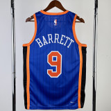 2023-24 KNICKS BARRETT #9 Blue City Edition Top Quality Hot Pressing NBA Jersey
