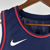 2023-24 76ERS EMBIID #21 Dark Blue City Edition Top Quality Hot Pressing NBA Jersey