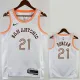 2023-24 Sa Spurs DUNCAN #21 White City Edition Top Quality Hot Pressing NBA Jersey