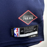 2023-24 76ERS MAXEY #0 Dark Blue City Edition Top Quality Hot Pressing NBA Jersey