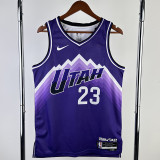 2023-24 JAZZ MARKKANEN #23 Purple City Edition Top Quality Hot Pressing NBA Jersey