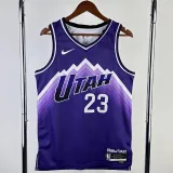 2023-24 JAZZ MARKKANEN #23 Purple City Edition Top Quality Hot Pressing NBA Jersey