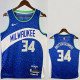 2023-24 BUCKS ANTETOKOUNMPO #34 Blue City Edition Top Quality Hot Pressing NBA Jersey