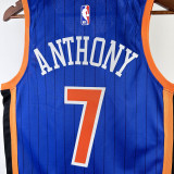 2023-34 KNICKS ANTHONY #7 Blue City Edition Top Quality Hot Pressing NBA Jersey