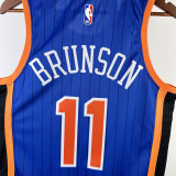 2023-24 KNICKS BRUNSON #11 Blue City Edition Top Quality Hot Pressing NBA Jersey