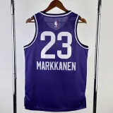 2023-24 JAZZ MARKKANEN #23 Purple City Edition Top Quality Hot Pressing NBA Jersey