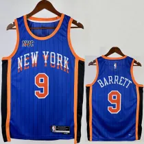2023-24 KNICKS BARRETT #9 Blue City Edition Top Quality Hot Pressing NBA Jersey