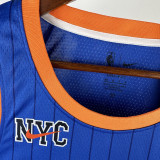 2023-34 KNICKS ANTHONY #7 Blue City Edition Top Quality Hot Pressing NBA Jersey