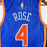 2023-24 KNICKS ROSE #4 Blue City Edition Top Quality Hot Pressing NBA Jersey