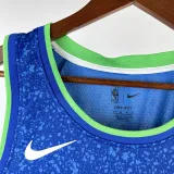 2023-24 BUCKS LILLARD #0 Blue City Edition Top Quality Hot Pressing NBA Jersey
