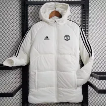 2023-24 Man Utd White Hooded Cotton Coat Black Edge (黑色边) 棉衣