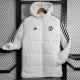 2023-24 Man Utd White Hooded Cotton Coat Black Edge (黑色边) 棉衣