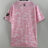 2023-24 Inter Miami Pink Joint Edition Fans Soccer Jersey (左袖带图案) 猿