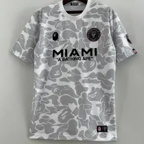 2023-24 Inter Miami Grey White Joint Edition Fans Soccer Jersey (左袖带图案) 猿