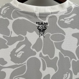 2023-24 Inter Miami Grey White Joint Edition Fans Soccer Jersey (左袖带图案) 猿
