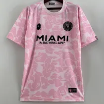 2023-24 Inter Miami Pink Joint Edition Fans Soccer Jersey (左袖带图案) 猿