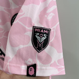 2023-24 Inter Miami Pink Joint Edition Fans Soccer Jersey (左袖带图案) 猿