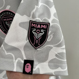 2023-24 Inter Miami Grey White Joint Edition Fans Soccer Jersey (左袖带图案) 猿