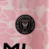 2023-24 Inter Miami Pink Joint Edition Fans Soccer Jersey (左袖带图案) 猿