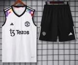 2024-25 Man Utd White Tank top and shorts suit