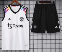 2024-25 Man Utd White Tank top and shorts suit