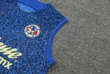 2024-25 Club America Royal Blue Tank top and shorts suit
