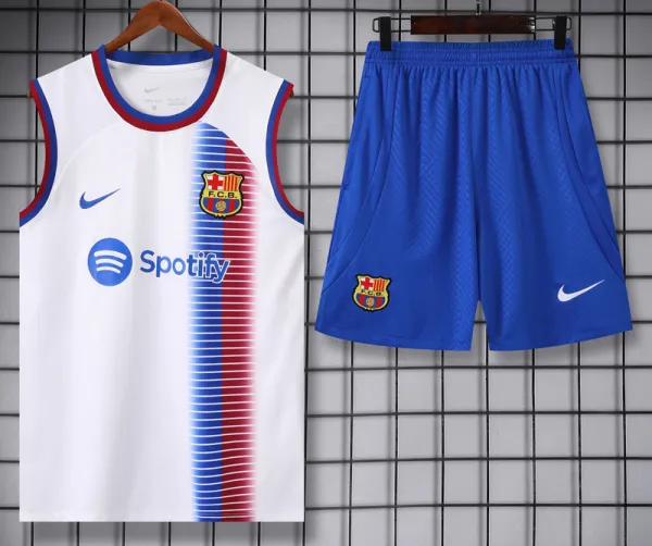 2024-25 BAR White Tank top and shorts suit