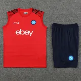 2024-25 Napoli Red Tank top and shorts suit