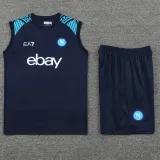 2024-25 Napoli Dark Blue Tank top and shorts suit