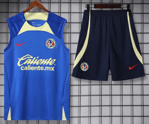 2024-25 Club America Blue Tank top and shorts suit