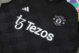 2024-25 Man Utd Black Tank top and shorts suit
