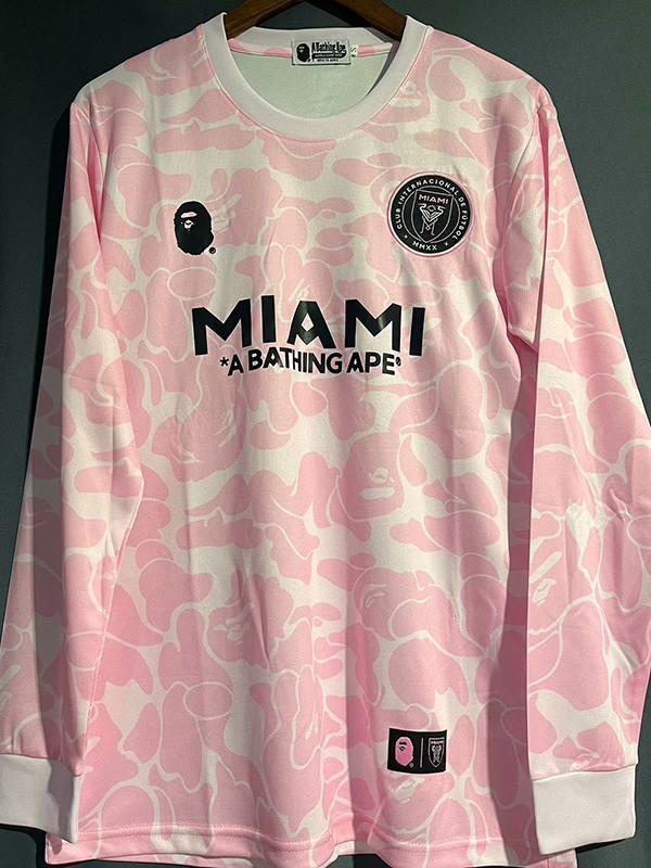 2023-24 Inter Miami Pink Joint Edition Long Sleeve Soccer Jersey (长袖) 猿