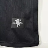 2007-2008 Man Utd Away Black Retro Soccer Jersey