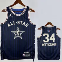 2023-24 ALL-STAR ANTETOKOUNMPO #34 Blue Top Quality Hot Pressing NBA Jersey