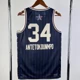 2023-24 ALL-STAR ANTETOKOUNMPO #34 Blue Top Quality Hot Pressing NBA Jersey