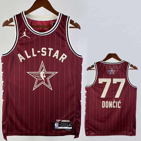 2023-24 ALL-STAR DONCIC #77 Red Top Quality Hot Pressing NBA Jersey